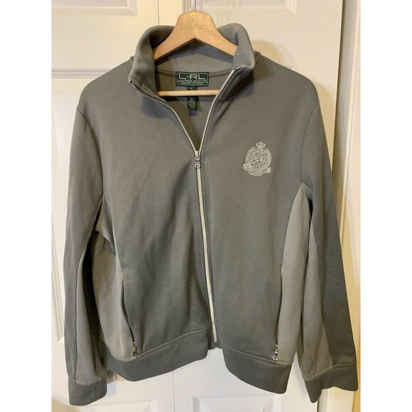 Ralph Lauren L-RL Active Women's Sz XL Gray Crest Full Zip Windbreaker Jacket - Picture 4 of 8